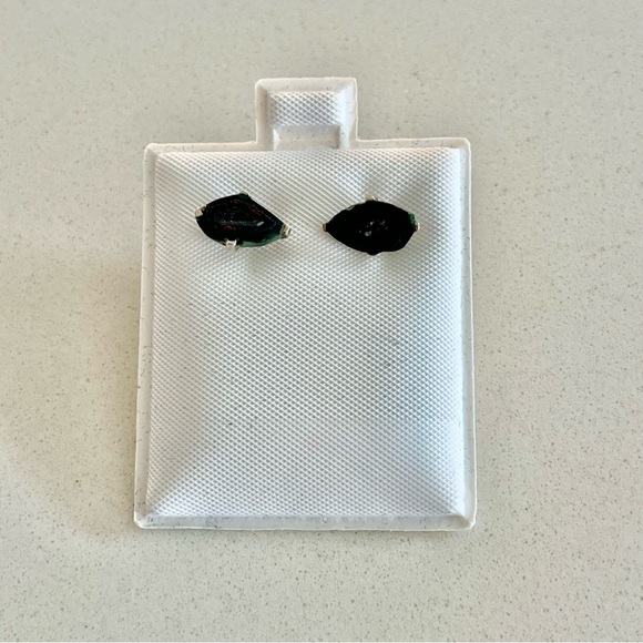 Unisex Sterling Silver 925 Geode earrings - Picture 2 of 10